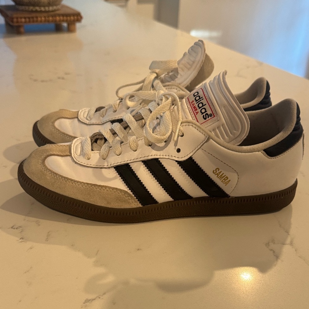 Adidas Samba White and Black Trainers Unisex